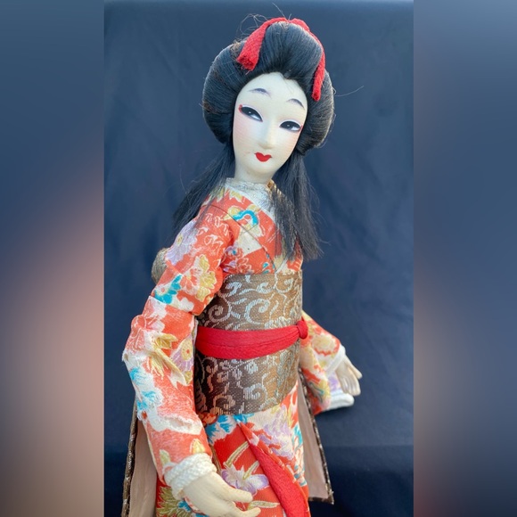 Japanese Nishi Geisha Doll Gorgeous Kimono Rare Vintage - Picture 6 of 14